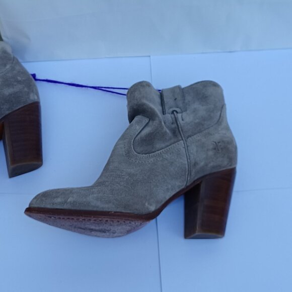 Frye Suede Booties Gray Size 6 - Picture 11 of 14
